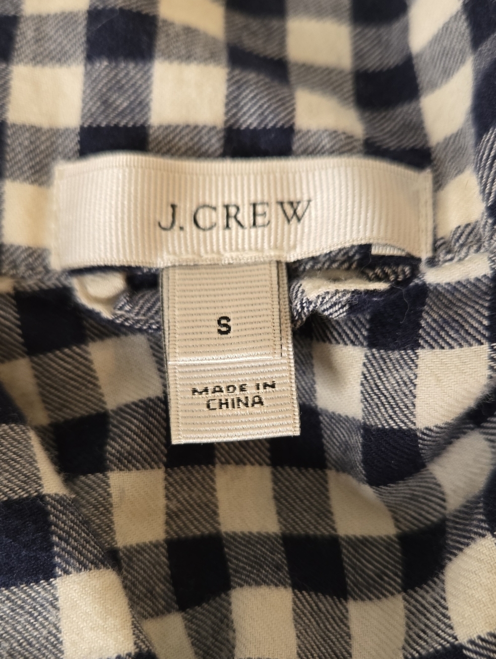 J Crew Flannel Black And White Check Pajamas Size Small - Picture 2 of 8